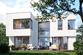 Architekten - Kubus-Haus mit Wohnkeller einer Brennstoffzelle