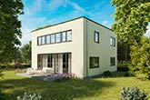 Kubus-Haus mit effizienter Haustechnik